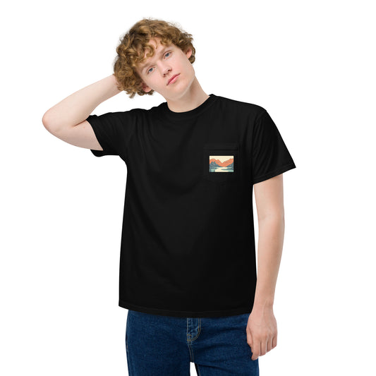 To The Mountains Unisex Pocket Shirt