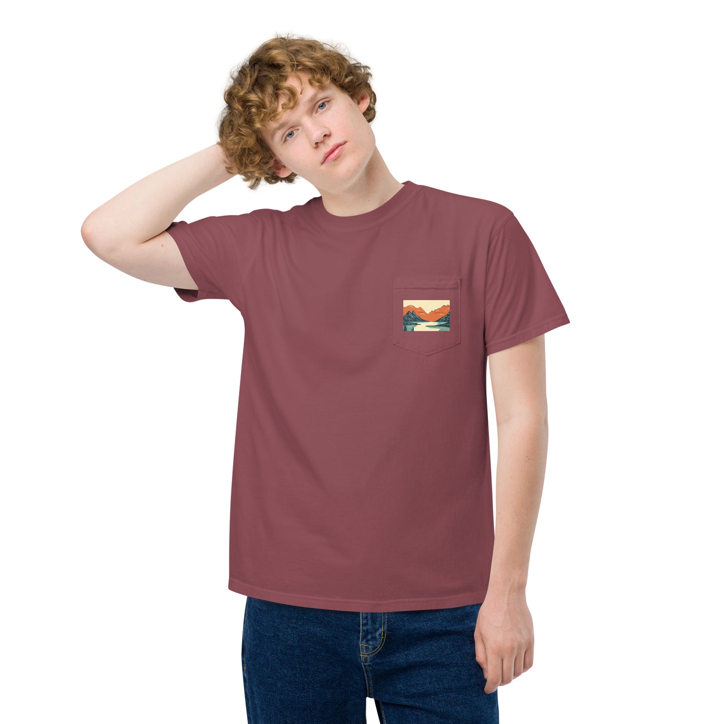 To The Mountains Unisex Pocket Shirt