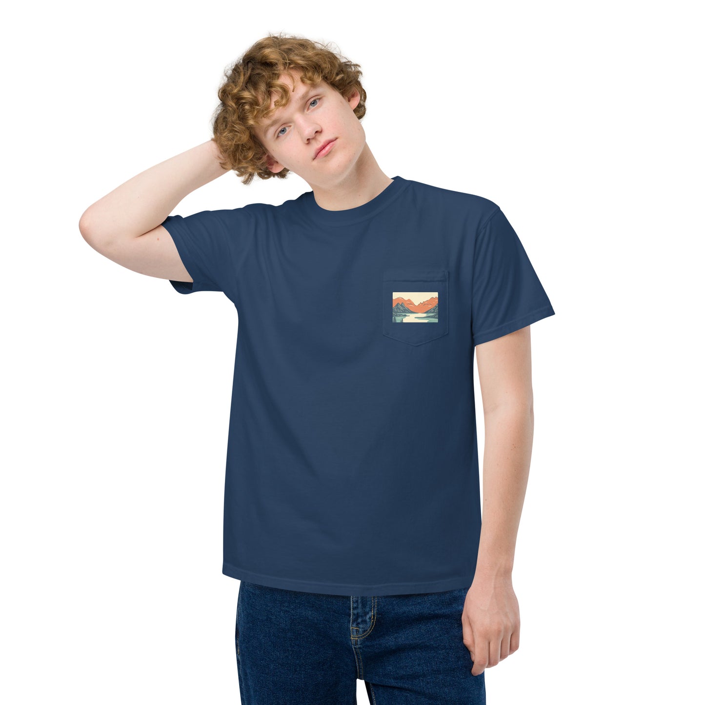 To The Mountains Unisex Pocket Shirt