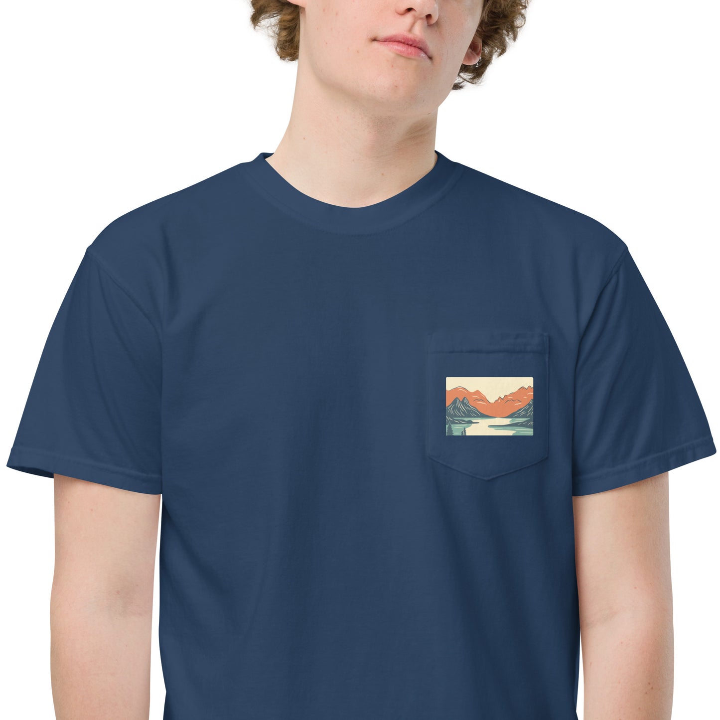 To The Mountains Unisex Pocket Shirt