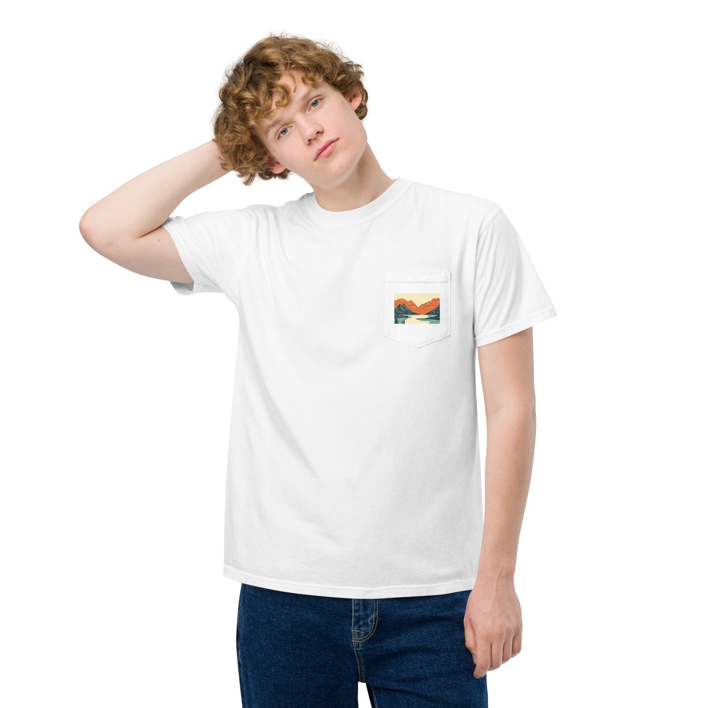 To The Mountains Unisex Pocket Shirt