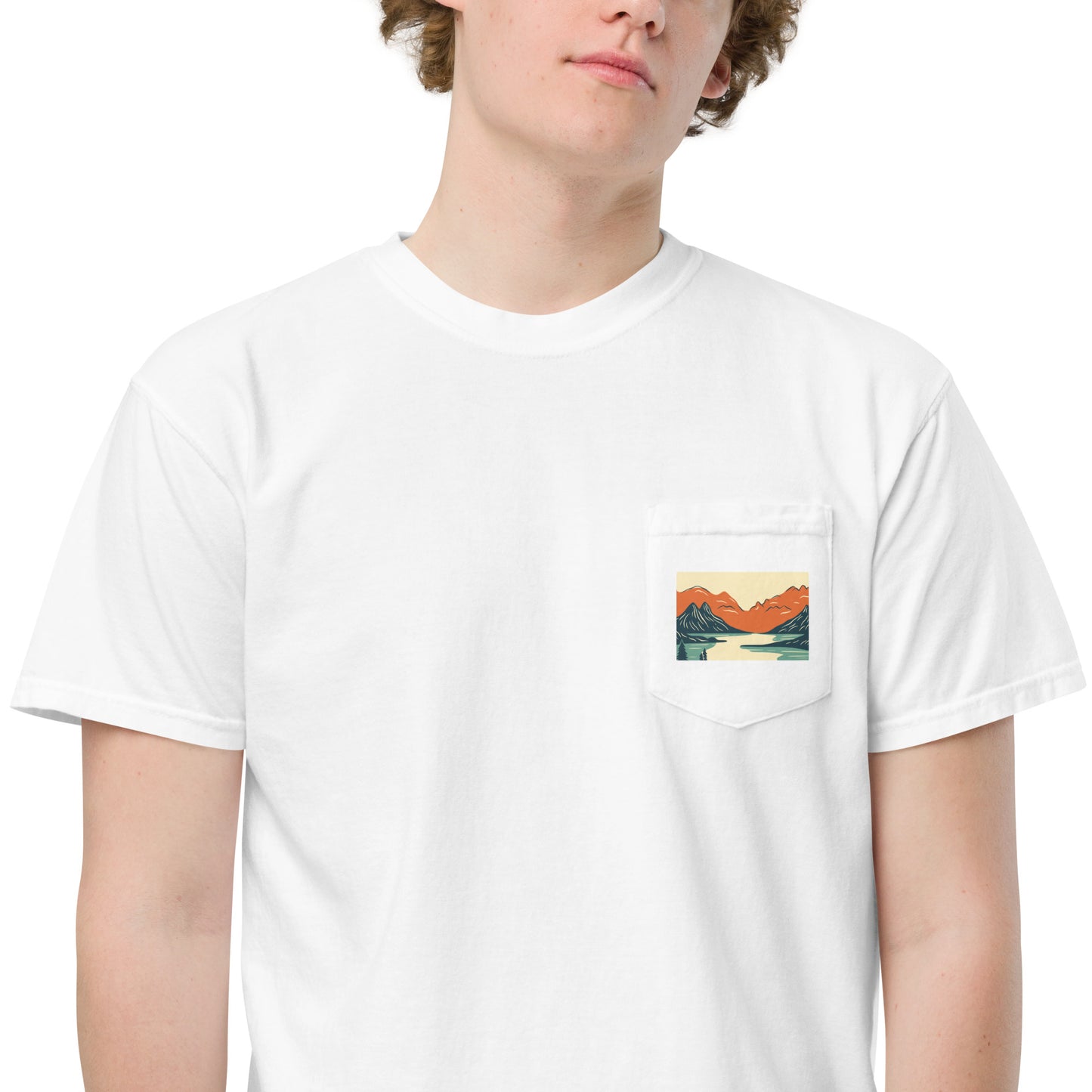 To The Mountains Unisex Pocket Shirt