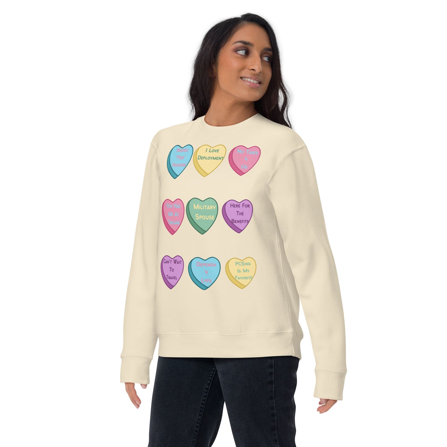 Milspo Hearts Unisex Premium Sweatshirt