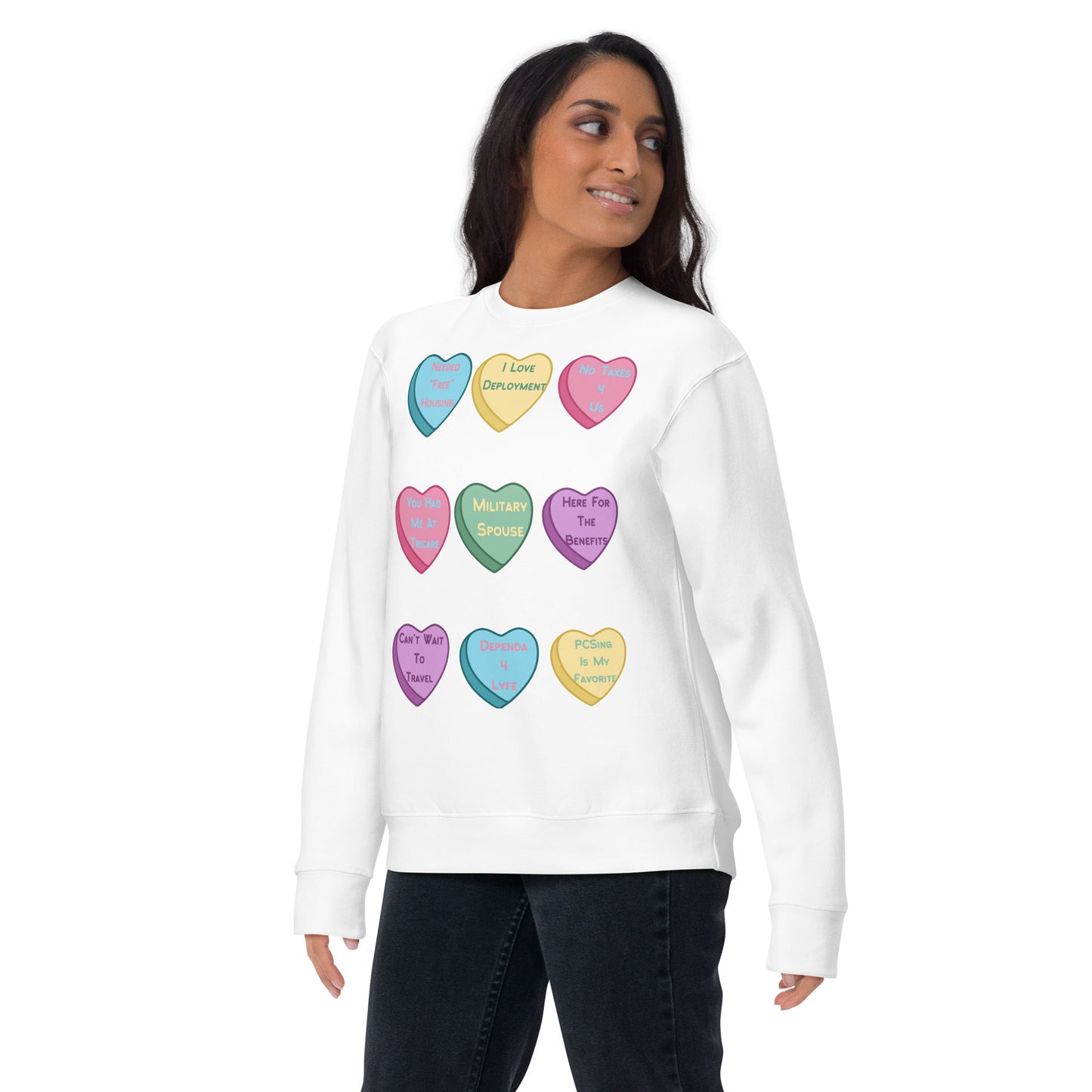 Milspo Hearts Unisex Premium Sweatshirt